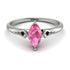 Marquise Pink Moissanite Geometrical Engagement Ring - Reese No. 809